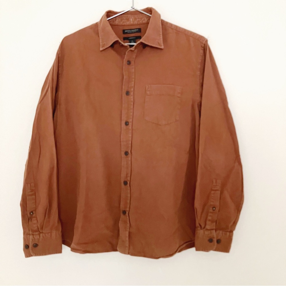 Banana Republic • Organic Cotton Button Down in Burnt Orange
